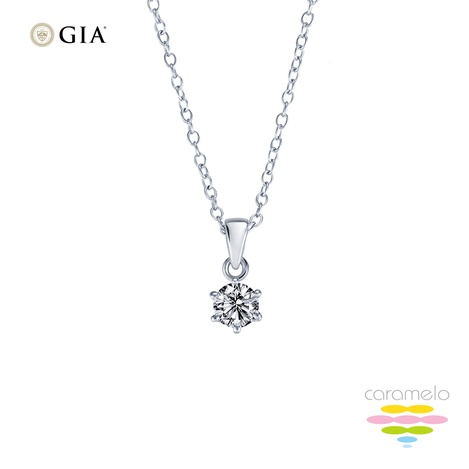 GIA 30分D/VS2 鑽石項鍊 典雅六爪系列