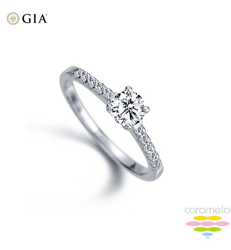 GIA 30分F/VS2鑽戒  愛情漫步系列